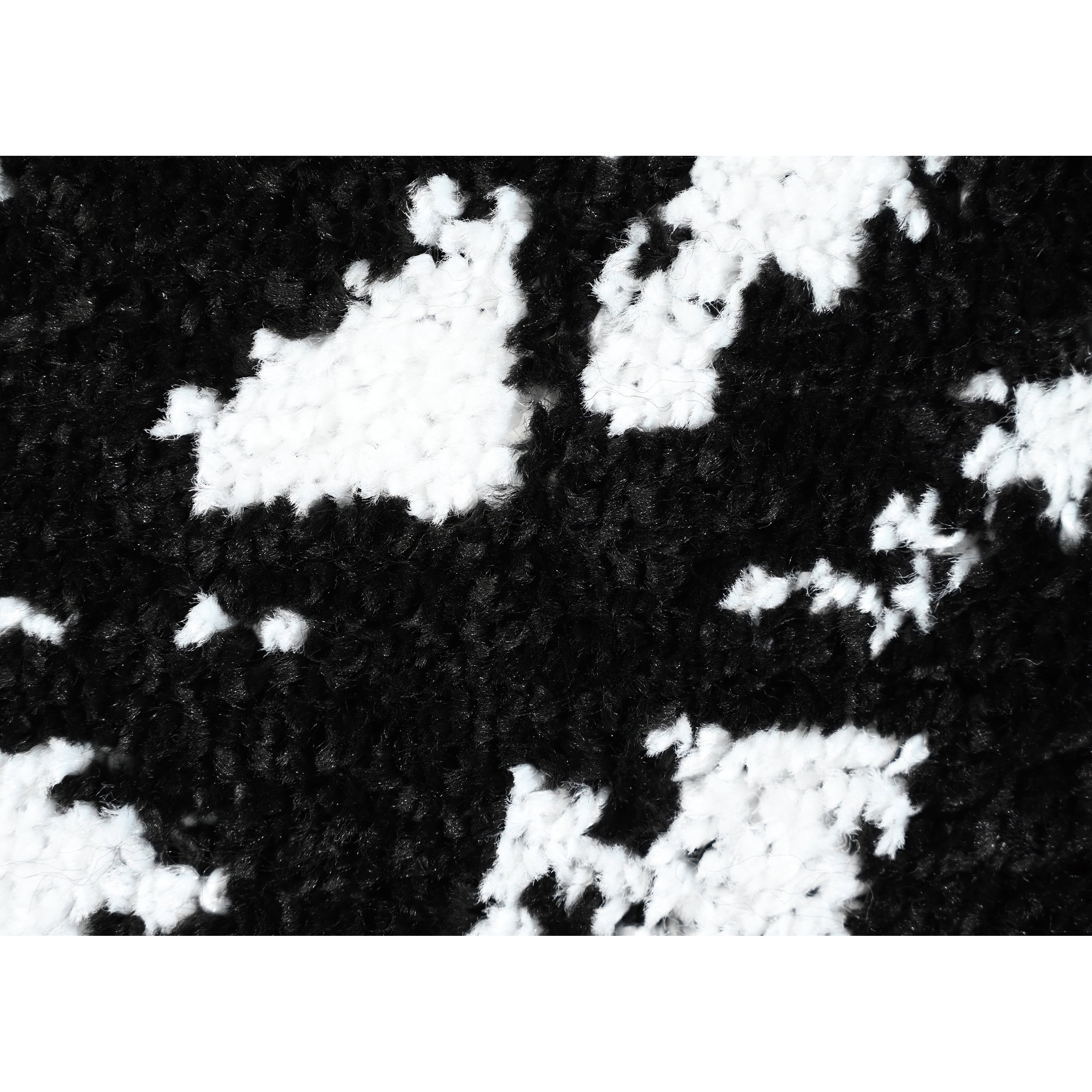 Garland Rug Denali Polypropylene Black/White Indoor Area Rug, 7' x 10'