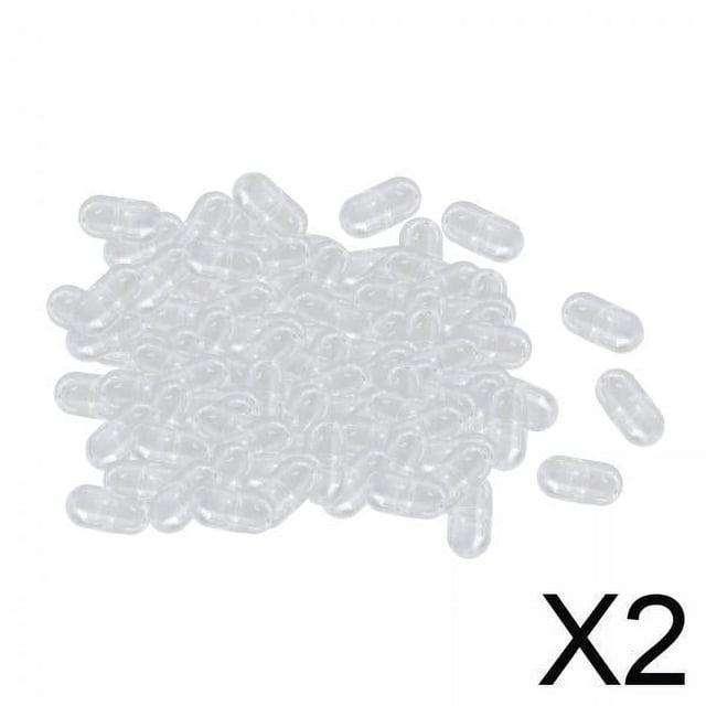 2x100x Mini Cápsula Transparente Vacía Para Lápiz Labial, Envases Cosméticos DIY Pequeños