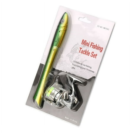 ZPAQI Fish Shaped Telescopic Spinnings Rod Lightweight Ice Fishings Gear Durability