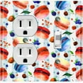 thumbnail image 1 of Metal Light Switch Plate Cover Colorful Macaron Fruit Leaves French Desserts CAK017, 1 of 13