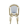 thumbnail image 5 of Noble House Elize Aluminum & Faux Rattan Bistro Chairs in Blue/White (Set of 4), 5 of 9