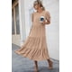 thumbnail image 2 of Vestido PRETTYGARDEN Boho Midi Caqui con Mangas Abullonadas XL, 2 of 8