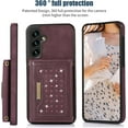 thumbnail image 2 of for Samsung Galaxy A54 5G Crossbody Wallet Case for Women, Bling Glitter PU Leather Phone Case with RFID Blocking Card Holder Cover for Samsung Galaxy A54 5G SZ Red, 2 of 8