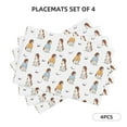 thumbnail image 2 of Placemats Set Of 4 / 6, Cute Glasses Dog Placemats For Dining Table Indoor/Outdoors Heat Resistant Washable Placemats 18" X 12", 2 of 8