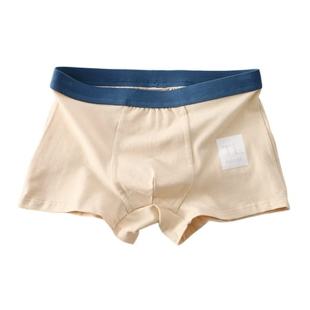 

HEVIRGO Men Boxers Letter Print Elastic Soft Breathable Mid Waist Anti-septic Thin U Convex Men Underpants Inner Wear Clothes
