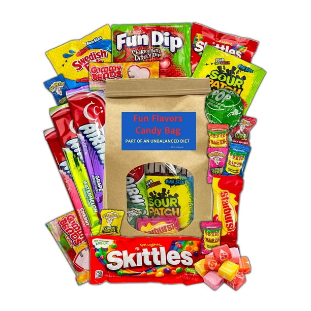 Fun Flavors Candy Sour Mix Bag, Gummies, Sweets 35 Count Variety Pack