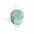 thumbnail image 2 of Octagon Velvet 3 Slots Ring Box, Engagement Wedding Keepsake Jewelry Box, for Proposal and Ceremony Display, Green, 2 of 2