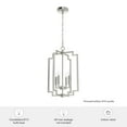 thumbnail image 7 of Hunter - Zoanne 4-light Brushed Nickel, Medium Size Pendant Light, Dimmable, Modern Style, Geometric Shaped, for Bedrooms, Dining, Living Rooms - 19575, 7 of 7
