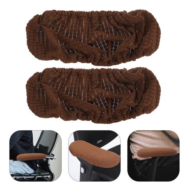 WHAMVOX 1Par Ajustable Para Reposabrazos De Oficina Color Café Resistente Y Lavable