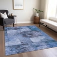 thumbnail image 5 of HomeRoots 625361 3 x 5 ft. Blue & Sky Blue Abstract Washable Transitional Indoor & Outdoor Rectangle Area Rug, 5 of 9