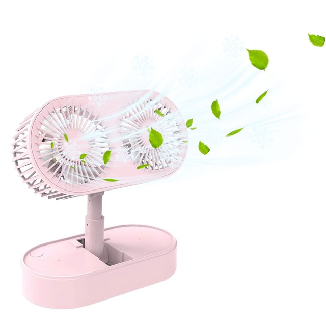 RKSTN portable fan Small Fan Desktop Fan Desktop Small Large Wind Ultraquiet Office Desk Portable Student Fan Long Version High-speed Concentrated Engine Wide-angle