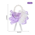 thumbnail image 2 of Ramilletes Artificiales Unique Bargains Flores Pulseras Paquete de 4 Morado Claro, 2 of 5