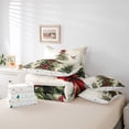 thumbnail image 5 of Feelyou Retro Christmas Tree Twin Bedding Sets 7-Piece, Red Princess Bowknot Bedding Comforter Set, Winter Plant Pine Reversible Sheet Sets, Luxury Bedroom Decor, 5 of 7