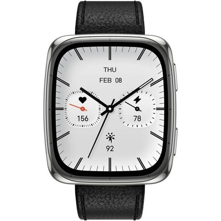 Amazfit Active 2 (Square) Smart Watch - Black Leather