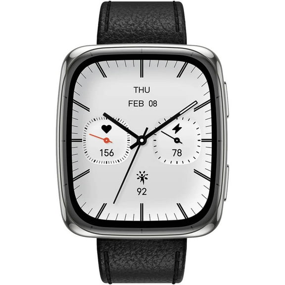 Amazfit Active 2 (Square) Smart Watch - Black Leather