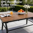 thumbnail image 3 of ALAULM Aluminum Patio Furniture Set with Coffee Table Rectangular, 5-seat Outdoor Sectional Furniture w/2 Swivel Chairs, Patio Conversation Set for Porch, Backyard, Poolside-Sand, 3 of 8