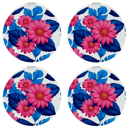

YZUOUZY Night Light Nightlight a Set of 4 Summer Exotic Plants Hibiscus Flowers