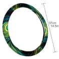 thumbnail image 4 of Peacock Feathers 14.5 Inch Printing PVC Leather Auto Accessories Steering Wheel Cover Car Wheel Covers Steering Wheel Cover, 4 of 6