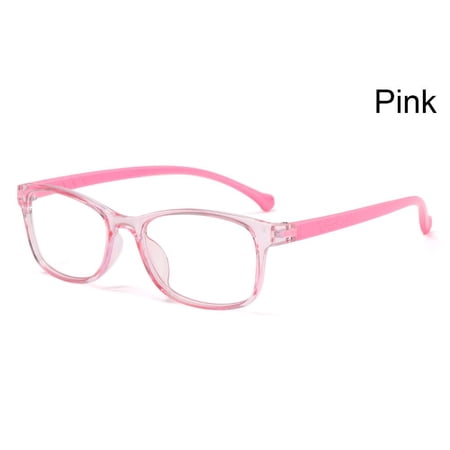 Children Boys Girls Computer Online Classes Eye Protection Comfortable Eyeglasses Kids Glasses Anti-blue Light Ultra Light Frame PINK