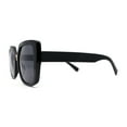 thumbnail image 3 of Womens Oversized Squared Cat Eye Metal Bridge Plastic Fashion Sunglasses All Black, 3 of 4