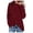 Wine, variant on Women Button Neck Long Sleeve Wrap Sweater Sweatshirt Pullover Tops Blouse Women S Shirts Casual M