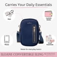 thumbnail image 4 of Kedzie Women's Neoprene Convertible Sling Bag with Adjustable Strap, Navy, 4 of 6