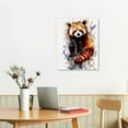 thumbnail image 2 of Acheng Framed Wall Art Super Cute Watercolor Painting Red Panda Customized Decorative Creative Art Posters Home Modern Decoration Print Decor for Living Room Custom Poster  12x16 in, 2 of 5
