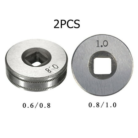 

2PCS V Groove Mig Welder Wire Feed Drive Roller Roll Parts 0.6/0.8 +0.8/1.0
