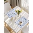 thumbnail image 5 of Navy Blue Coastal Placemats Set of 4, Nautical Ocean Shell Starfish Sea Placemats for Dining Table, Place Mats for Kitchen Tabletop, Waterproof Wipeable Dining Table Mats Set, 5 of 9