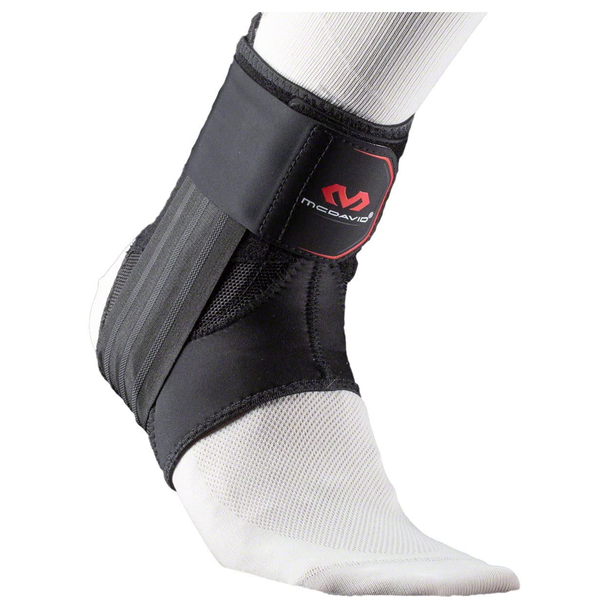 McDavid MD4303-01-05 Phantom Ankle Brace w/Stays & Wraps Black Adult-XS/S
