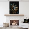 thumbnail image 4 of Design Art - Fleur Fractale Marron Bleue en Noir, 4 of 5