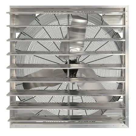 Hurricane Pro Shutter Exhaust Fan w/3 Metal Blades & Button Controller, 36"