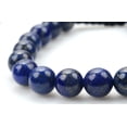 thumbnail image 2 of Fashion Jewery men Women Beautiful Lapis Lazuli Round Gemstone Macrame Style adjustable Bracelet- 91149, 2 of 5
