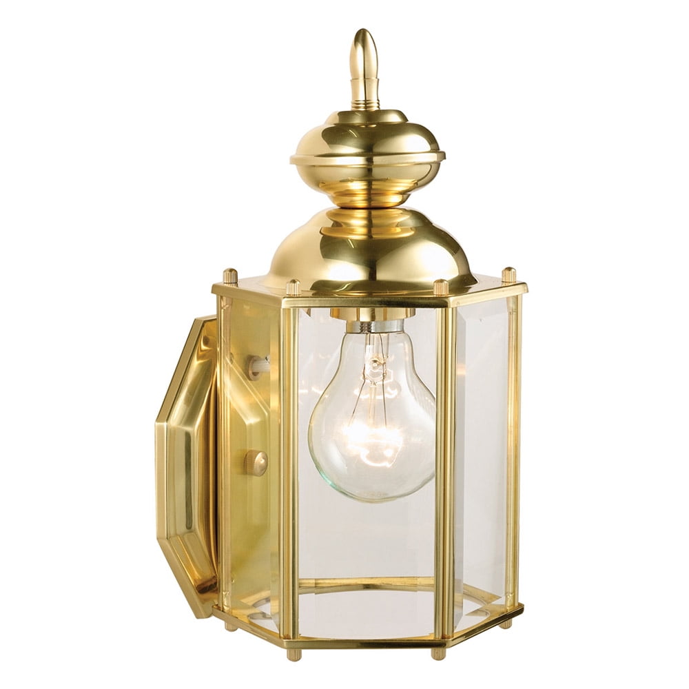 Design House 501833 Augusta 1Light Traditional Indoor/Outdoor Wall Light Dimmable Clear Glass