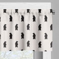 thumbnail image 5 of Ambesonne Animal Valance & Curtain, Black Bear Silhouettes, 55"x30", Cream and Black, 5 of 7