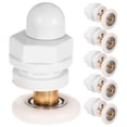 thumbnail image 1 of Phenofice 6Pcs Shower Sliding Door Parts White Metal for Efficient Functioning in Bathrooms, 1 of 8