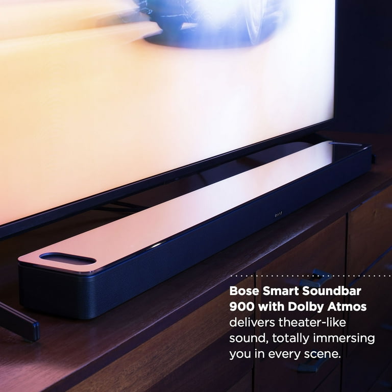 Bose Smart Soundbar 900 TV Wireless Bluetooth Surround Sound Speaker System, Black