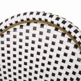 thumbnail image 3 of DAJU Outdoor PE Ratten and Aluminum French Bistro Chairs,Set of 2,Rusted Black & White,Bamboo Print Finish, 3 of 12