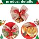 thumbnail image 3 of 15 piezas de lazos navideños con cascabeles, mini lazos de cinta, lazos de arpillera para coronas, lazos rojos, dorados y verdes, adornos colgantes de lazos de corona de Navidad para decoraciones de, 3 of 5