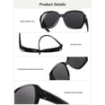 thumbnail image 6 of TINHAO Oversized Square Fit Over Glasses Sunglasses for Women with Hard Case, Trendy Polarized UV400 Wear Over Prescription Glasses Stylish Fashion Ladies, 6 of 8