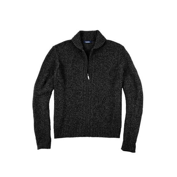 KingSize Men's Big & Tall Shaker Knit Zip-Front Cardigan
