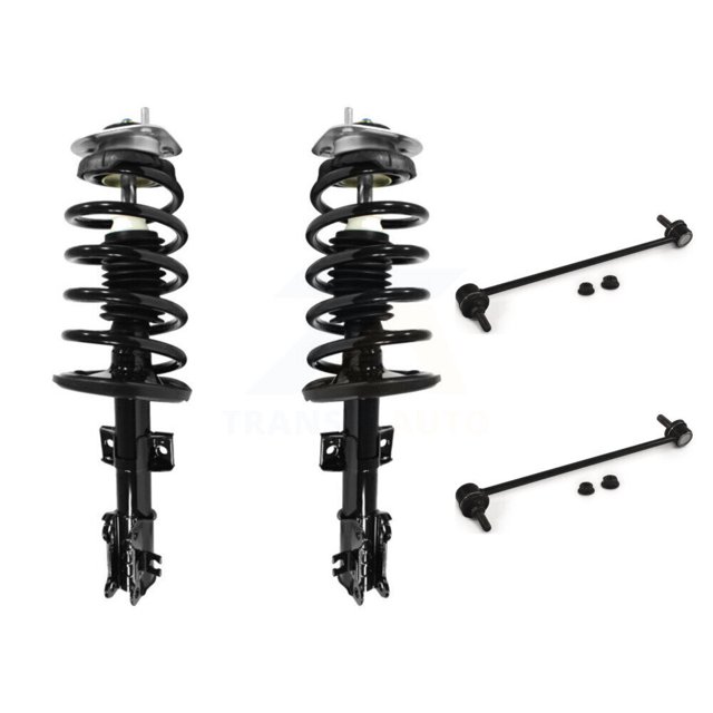Transit Auto Front Complete Shock Assembly and TQ Link Kit for Car 2003-2014 Volvo XC90 Excludes Electronic Suspension - Left Right Side (Driver Passenger) KSS-100955