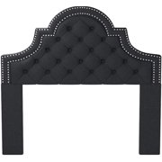 Ojai Traditional Charcoal Upholstered King Headboa