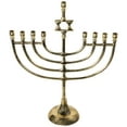 thumbnail image 2 of Northlight Star of David Smooth Slim Hanukkah Menorah - 12" - Brass, 2 of 6