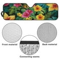 thumbnail image 6 of Uorisanigo Car Windshield Sun Shade Compatible with Jeep Wrangler JL JLU 2018-2025 / Jeep Gladiator 2020-2025 Accessories, Window Hawaiian Hibiscus Print Sunshade Keep Car Interior Cooler, 6 of 7