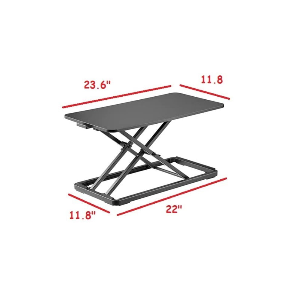 KBT10 Ultra Slim 24" Laptop, Keyboard and Mouse Stand Sit Stand Adjustable Riser for Standing Desks Lifts Up to 15.6 inches in Height 5 Height Levels Riser