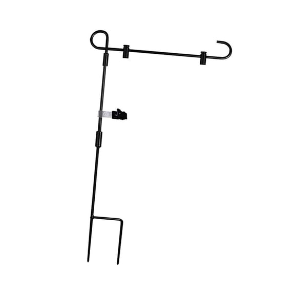 Garden Flag Stand Metal Yard Flag Holder Banner Pole Holder Sturdy Iron for Outdoor Backyard Lawn Decoration