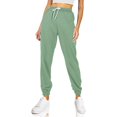 thumbnail image 2 of Zylarhe Women's Pants Women's Casual High Waisted Sweatpants with Pocket Ankle Strap Comfortable Loose Fit Soft Stretchy Pants, 2 of 3