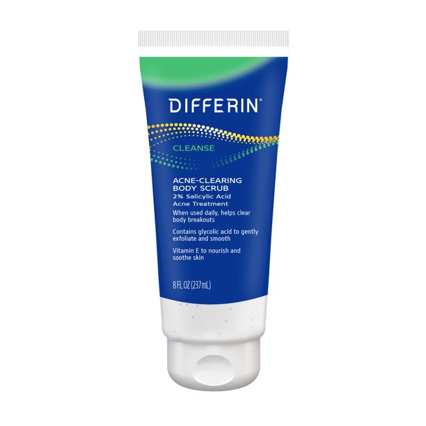 Differin Acne Clearing Body Scrub with Salicylic Acid, for Back