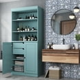 thumbnail image 6 of 100% Solid Wood 32" Bathroom Cabinet with Solid Doors, 2-Drawers and Adjustable Shelves, 6 of 6
